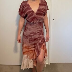 RIVER + SKY Hi-Lo Ruffled Dress